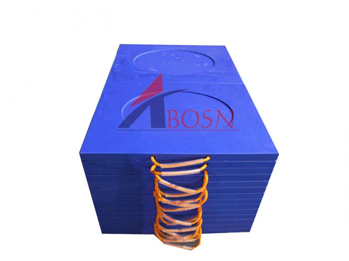 customized uhmw-pe crane truck outrigger pad/heavy load capacity crane mat/crane stabiliser pads