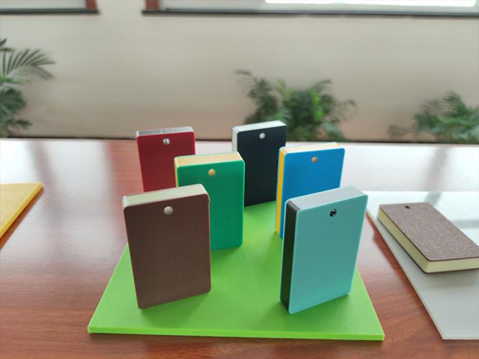 Sandwich Dual Color Anti-UV Double Color Playground Decoration Panels Orange Peel Surface Color Core Plastic Hdpe Sheet