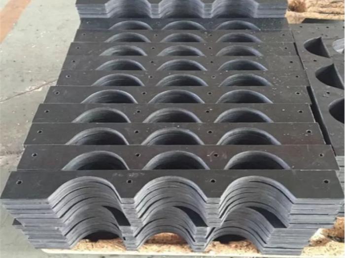 CNC Machined UHMWPE or HDPE Pipe Support Block